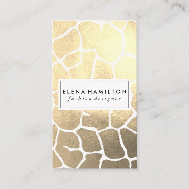 Tarjeta De Visita Patrón Glamour Luxe (Anverso)