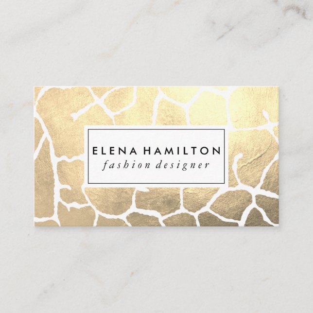 Tarjeta De Visita Patrón Glamour Luxe (Anverso)