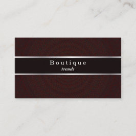 Tarjeta De Visita Patrón Guilloche negro y plateado