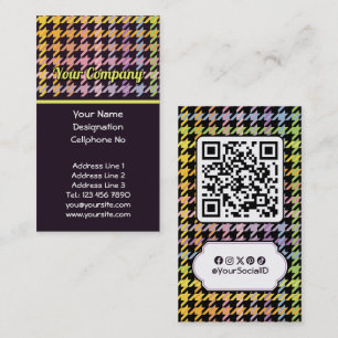 Tarjeta De Visita Patrón Houndstap de arco iris