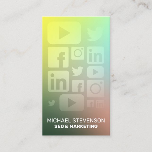 Tarjeta De Visita Patrón inspirado en las redes sociales (Anverso)