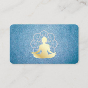 Tarjeta De Visita Patrón Mandala de yoga con cuero de Lotus