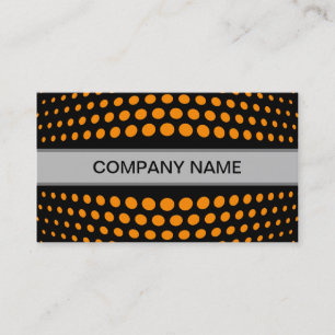 Tarjeta De Visita Patrón moderno de punto de polka naranja oscuro
