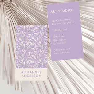 Tarjeta De Visita Patrón moderno de Swirl Lavender