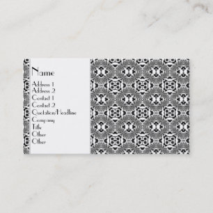 Tarjeta De Visita Patrón mosaico (negro)