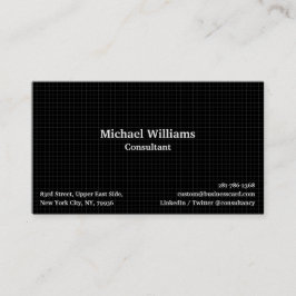 Tarjeta De Visita Patrón negro de diseño moderno geométrico moderno