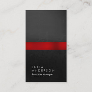 Tarjeta De Visita Patrón negro rojo vertical