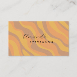 Tarjeta De Visita Patrón ondulado retro