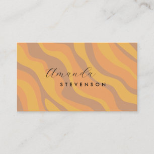 Tarjeta De Visita Patrón ondulado retro