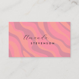 Tarjeta De Visita Patrón ondulado retro