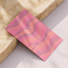 Tarjeta De Visita Patrón ondulado retro