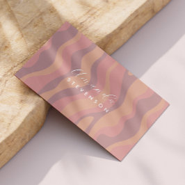 Tarjeta De Visita Patrón ondulado retro