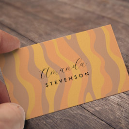 Tarjeta De Visita Patrón ondulado retro