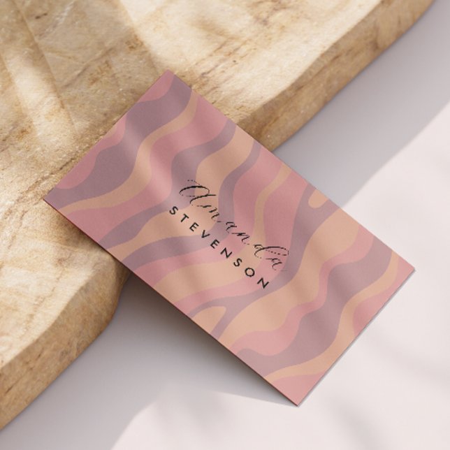 Tarjeta De Visita Patrón ondulado retro (Subido por el creador)