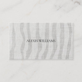 Tarjeta De Visita Patrón orgánico de Cebra moderna