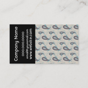 Tarjeta De Visita Patrón Paisley Champagne