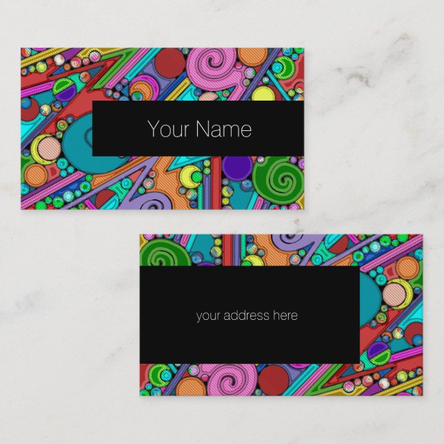 Tarjeta De Visita Patrón Pintado A Mano Y Digitalmente Art. 12 (Anverso / Reverso)