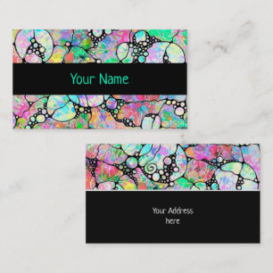 Tarjeta De Visita Patrón Pintado A Mano Y Digitalmente Art. 31