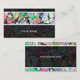 Tarjeta De Visita Patrón Pintado A Mano Y Digitalmente Art. 31