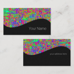 Tarjeta De Visita Patrón Pintado A Mano Y Digitalmente Art. 42