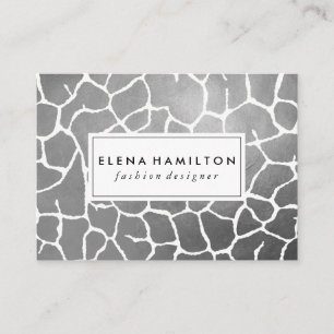 Tarjeta De Visita Patrón plateado de lujo