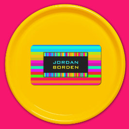 Tarjeta De Visita Patrón rayado de arco iris