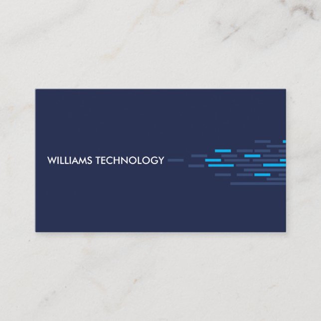 Tarjeta De Visita Patrón técnico en azul (Anverso)