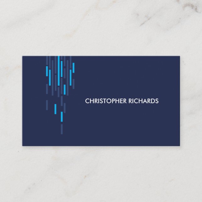 Tarjeta De Visita Patrón técnico en azul II (Anverso)