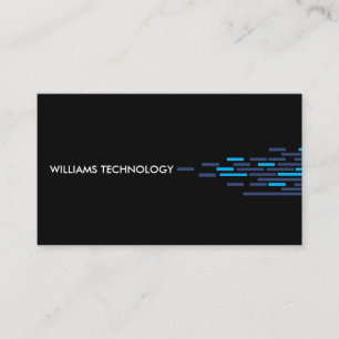 Tarjeta De Visita Patrón técnico en azul sobre negro