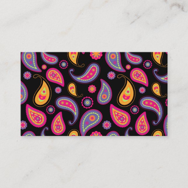 Tarjeta De Visita Patrón transparente y colorido (Anverso)