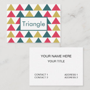 Tarjeta De Visita Patrón triangular geométrico colorido