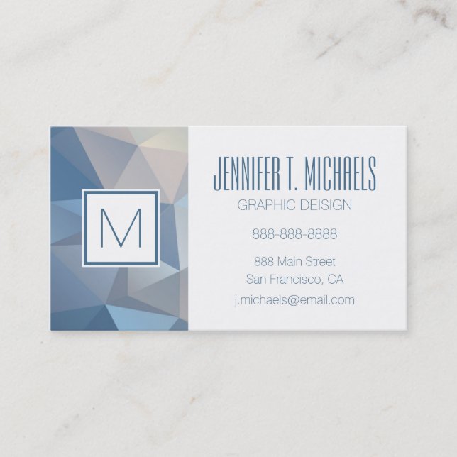 Tarjeta De Visita Patrón triángulo abstracto de Guay (Anverso)