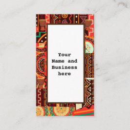 Tarjeta De Visita Patrón tribal afrocéntrico de Kente