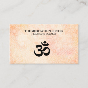 Tarjeta De Visita Patrón tribal de mediación de yoga