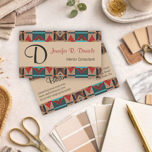 Tarjeta De Visita Patrón único de arte indígena americano