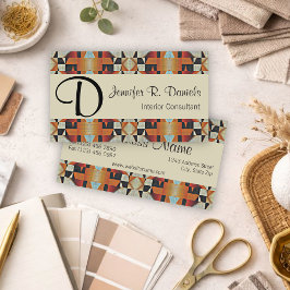 Tarjeta De Visita Patrón único de arte indígena americano