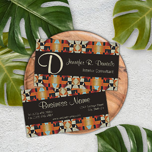 Tarjeta De Visita Patrón único de arte indígena americano