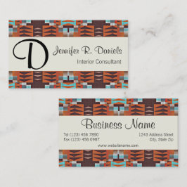 Tarjeta De Visita Patrón único de arte indígena americano