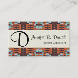 Tarjeta De Visita Patrón único de arte indígena americano