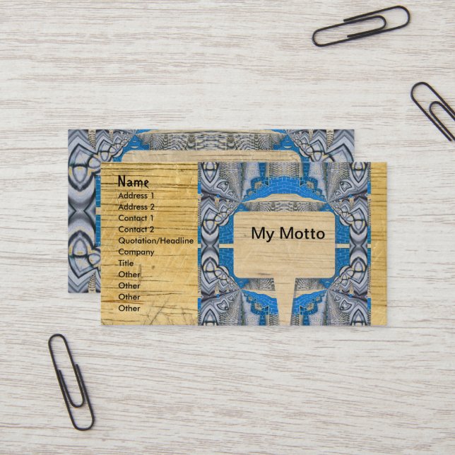 Tarjeta De Visita Patrón y texto facial de diversión psicodélica (Anverso/Reverso In Situ)