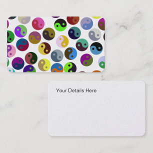 Tarjeta De Visita Patrón Ying Yang colorido