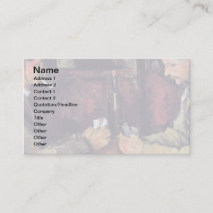 Tarjeta De Visita Paul Cezanne - Los Jugadores de Cartas Pintura Art
