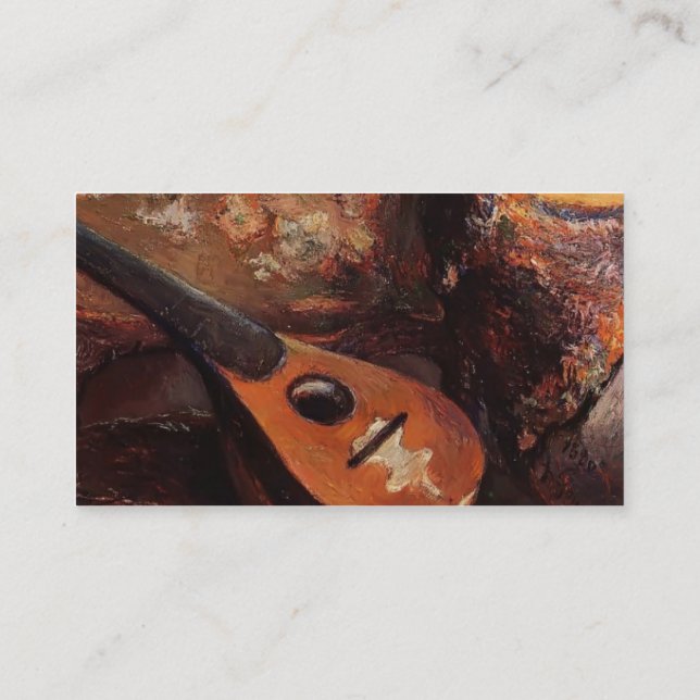 Tarjeta De Visita Paul Gauguin - Mandolin en una silla (Reverso)