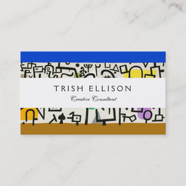 Tarjeta De Visita Paul Klee Rich Port Harbour Resumen Viajes (Anverso)