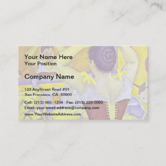 Tarjeta De Visita Paul Signac - Mujer en su baño usando corsé