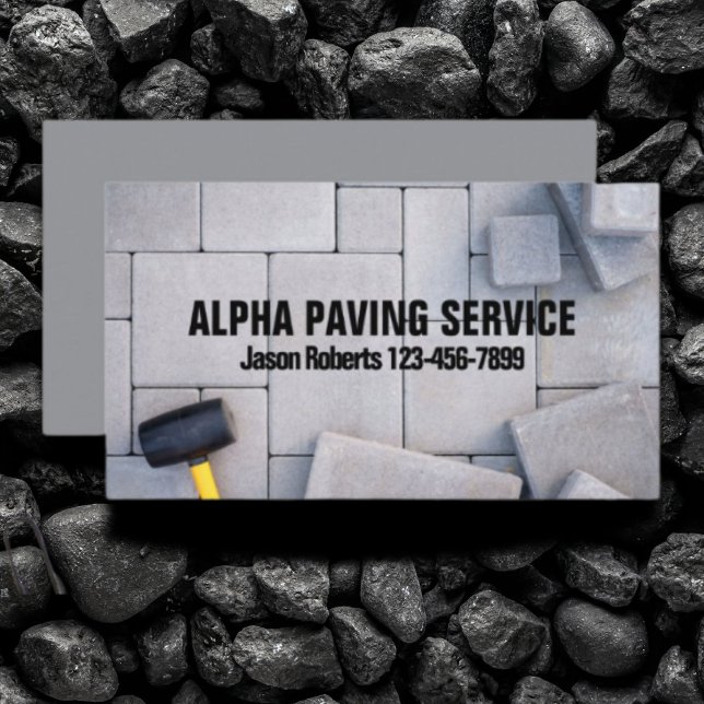 Tarjeta De Visita Paver de ladrillo paisajista esparce masonería de  (Landscaping Brick Paver Paving Stone Masonry Business Card)