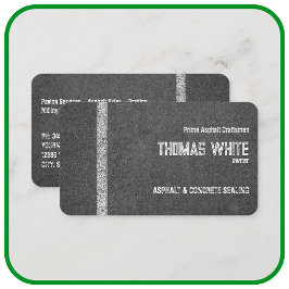 Tarjeta De Visita Paviado de asfalto