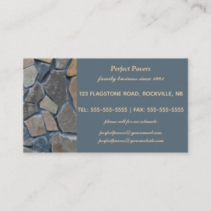Tarjeta De Visita Pavimento de piedra angular editable