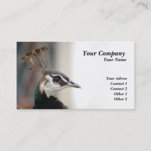 Tarjeta De Visita Pavo real