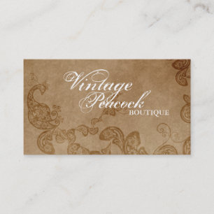 Tarjeta De Visita Pavo real floral elegante elegante de Boho Paisley
